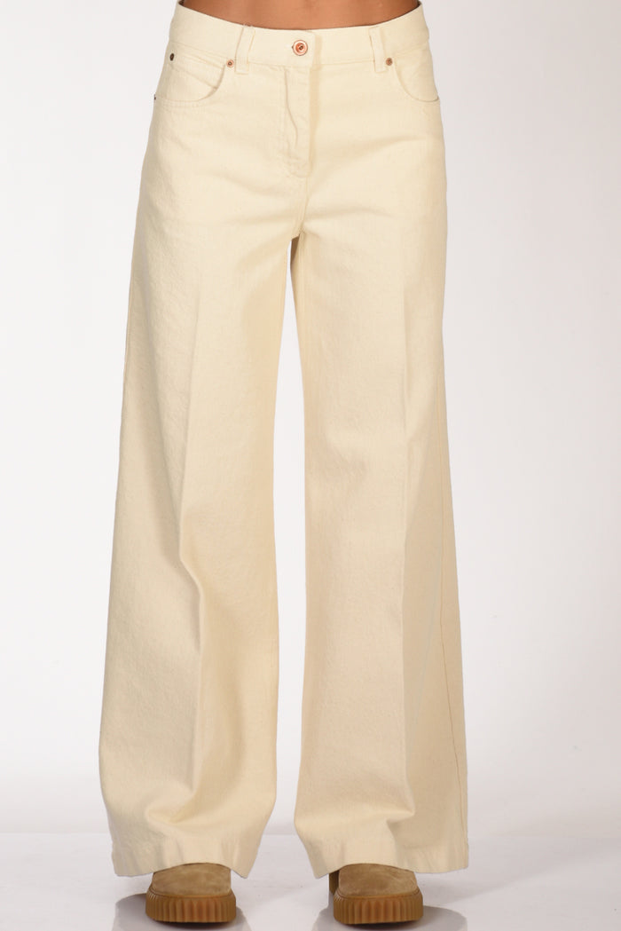 Aspesi Pantalone 5 Tasche Beige Chiaro Donna - 3