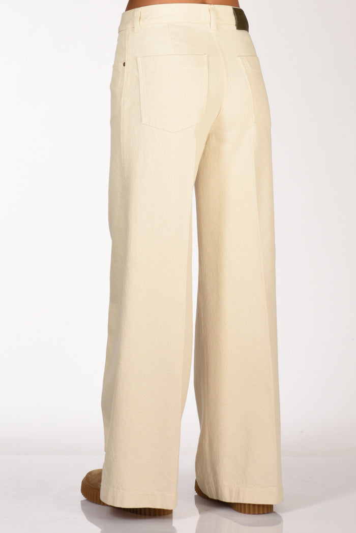 Aspesi Pantalone 5 Tasche Beige Chiaro Donna - 6