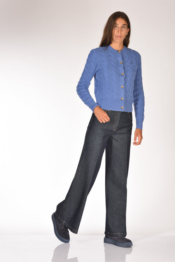 Aspesi Pantalone 5 Tasche Blu Donna-2