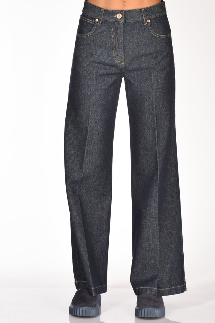 Aspesi Pantalone 5 Tasche Blu Donna - 3