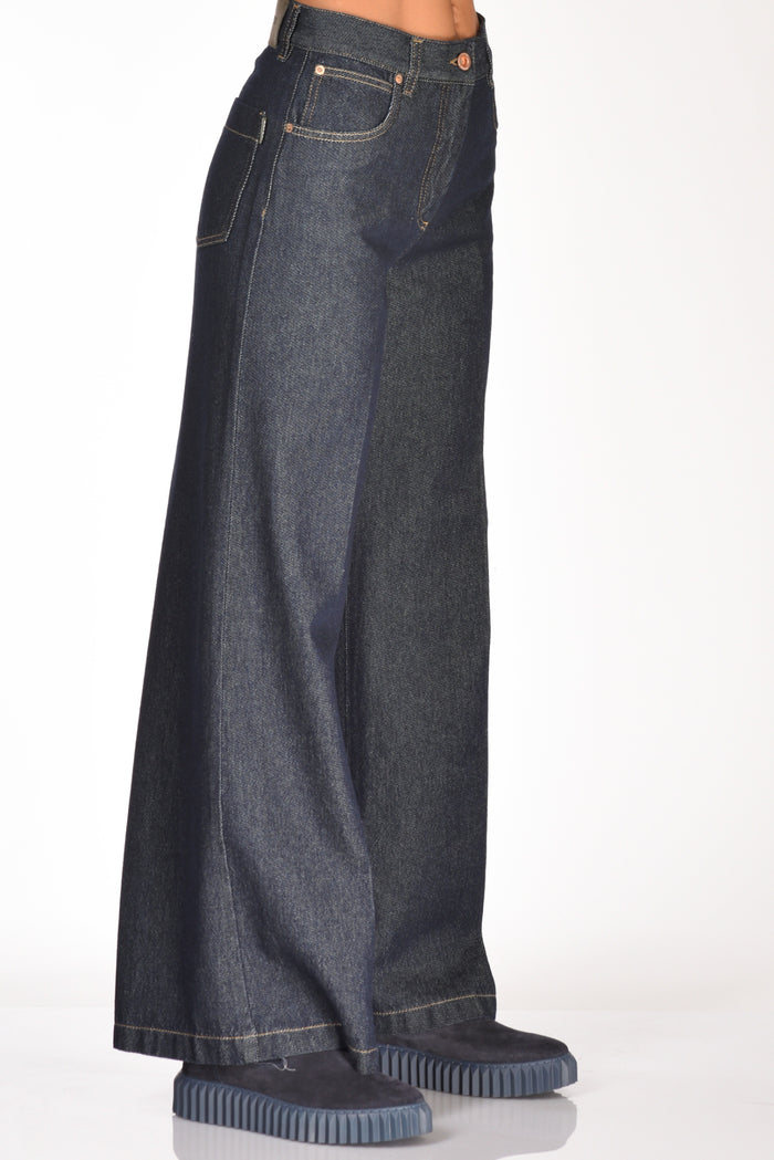 Aspesi Pantalone 5 Tasche Blu Donna - 4