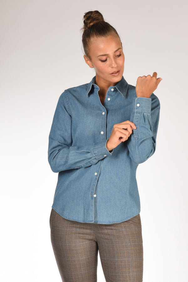 Aspesi Camicia Colletto Blu Donna