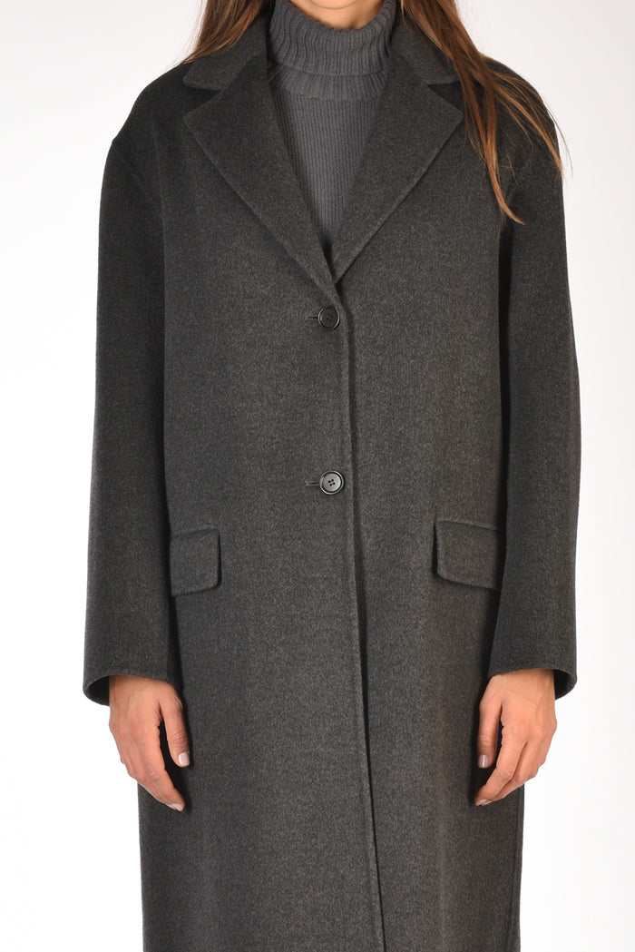 Aspesi Cappotto Vestaglia Grigio Asfalto Donna - 4