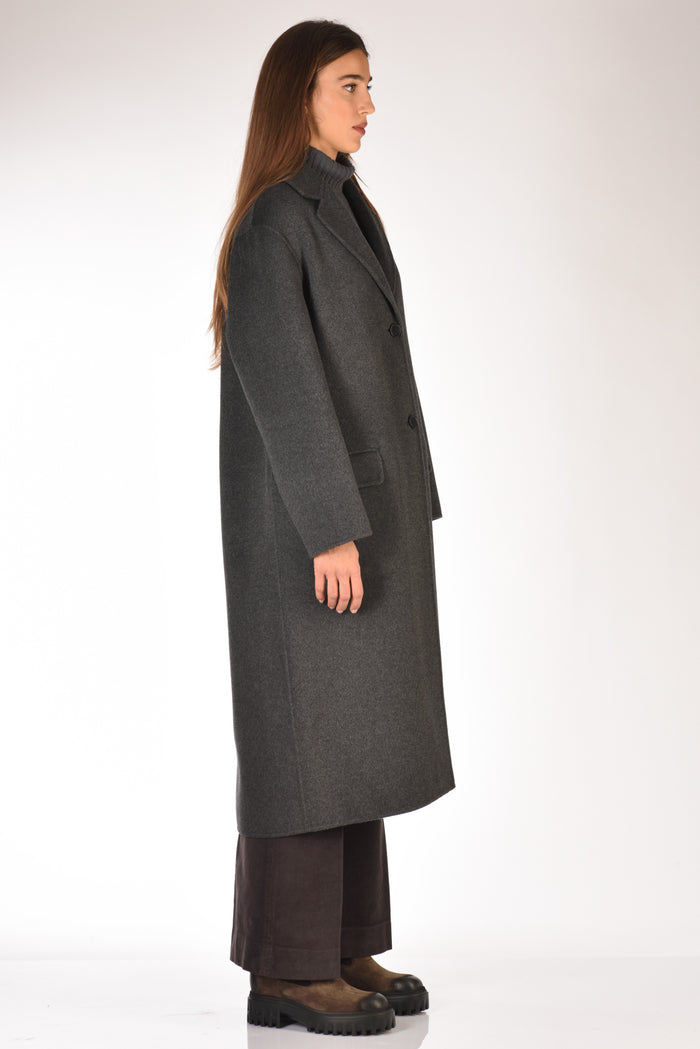 Aspesi Cappotto Vestaglia Grigio Asfalto Donna - 5