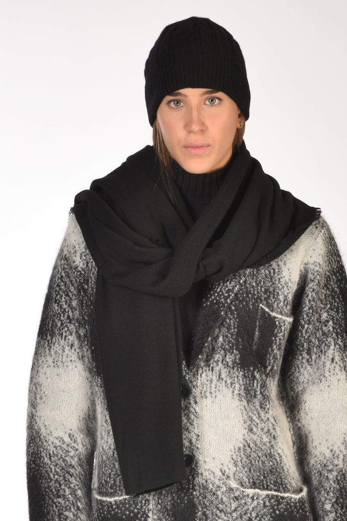 Faliero Sarti Sciarpa Adriel Nero Donna - 1