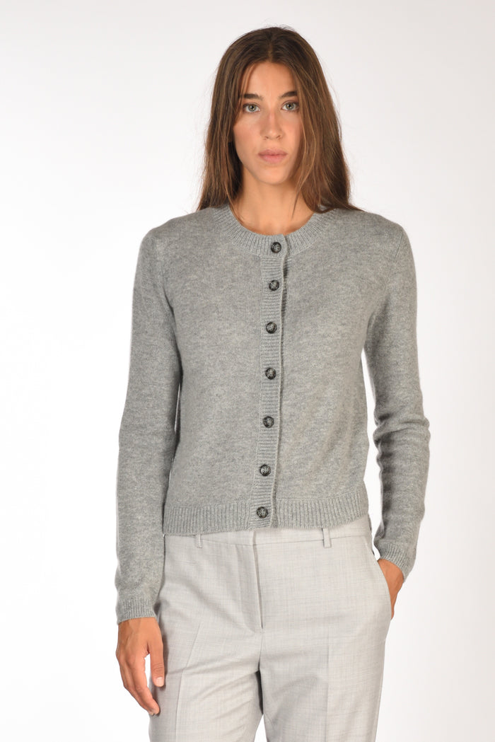 Allude Cardigan Grigio Donna - 1
