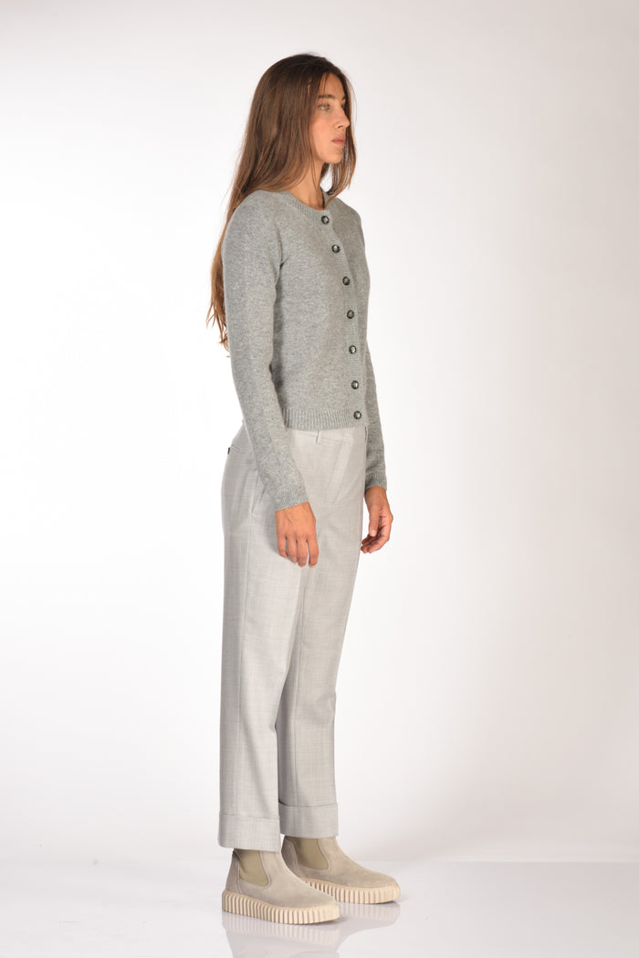 Allude Cardigan Grigio Donna - 4