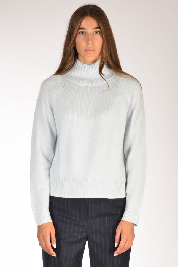 Allude Maglia Lupetto Azzurro Donna-2