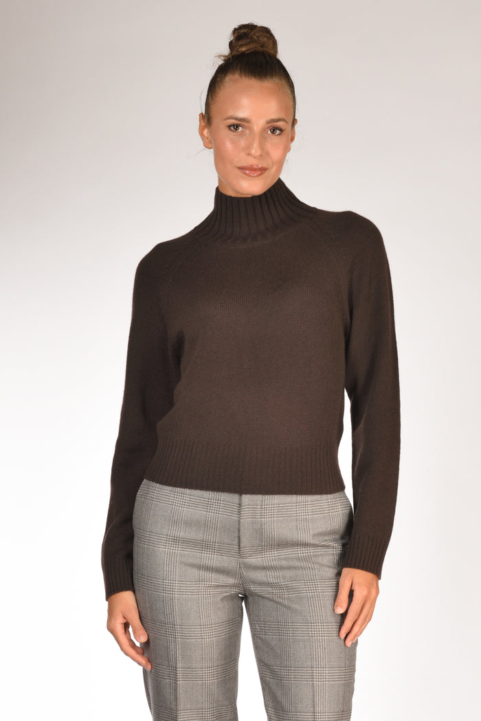 Allude Maglia Lupetto Marrone Donna - 2