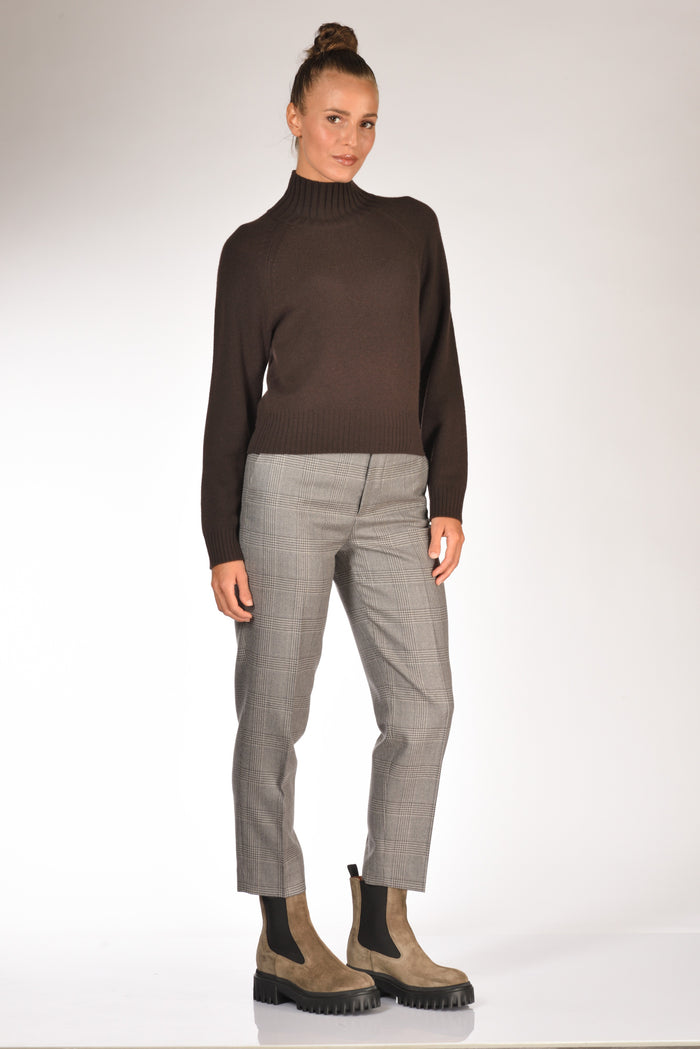 Allude Maglia Lupetto Marrone Donna - 4