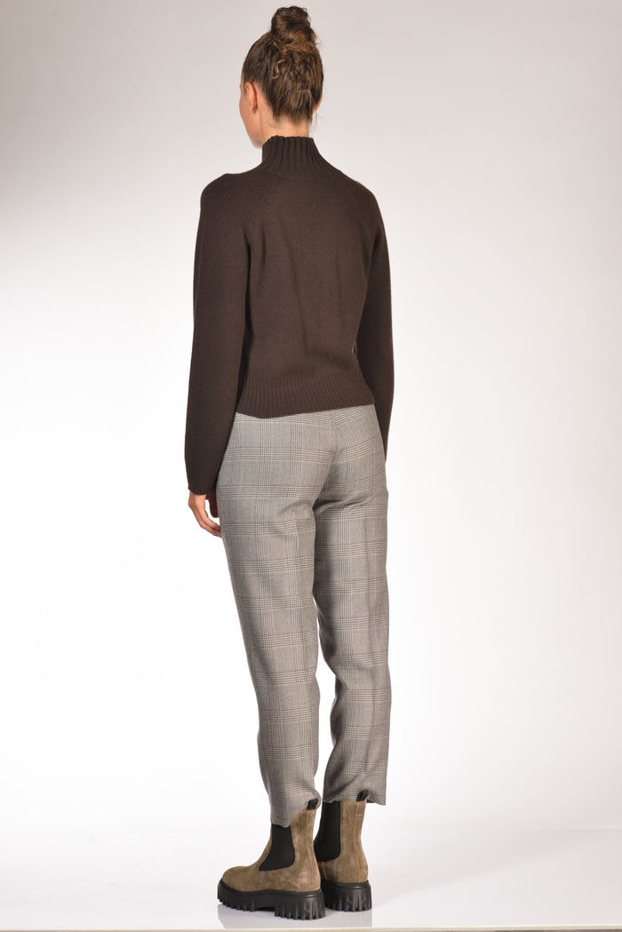 Allude Maglia Lupetto Marrone Donna - 5