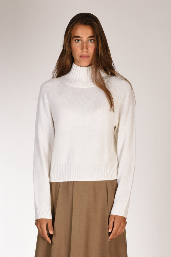 Allude Maglia Lupetto Bianco Donna-2