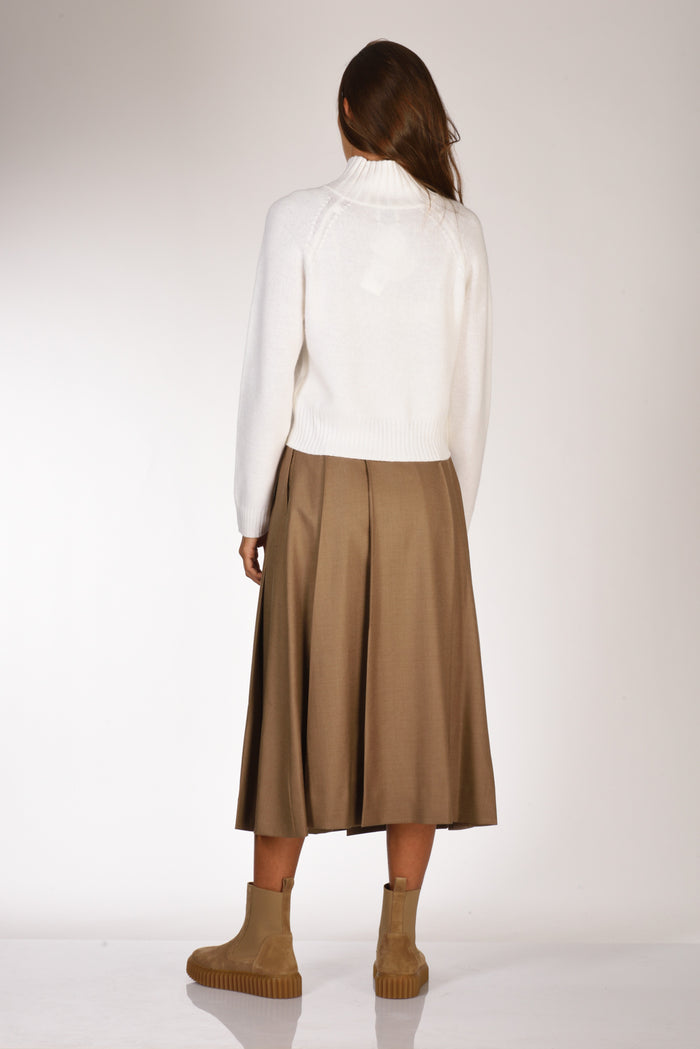 Allude Maglia Lupetto Bianco Donna - 5