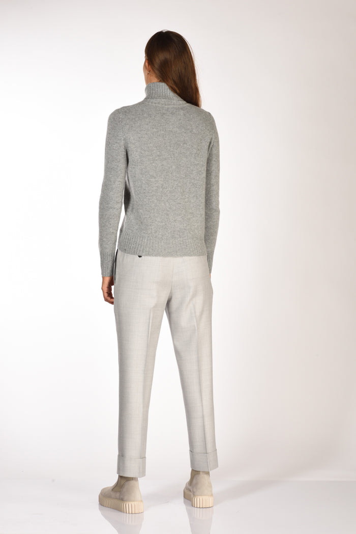 Allude Maglia Collo Alto Grigio Scuro Donna - 5