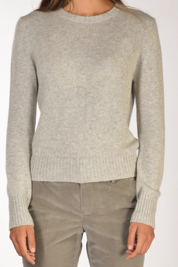 Allude Maglia Girocollo Grigio Chiaro Donna-2