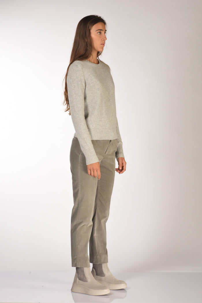 Allude Maglia Girocollo Grigio Chiaro Donna - 4