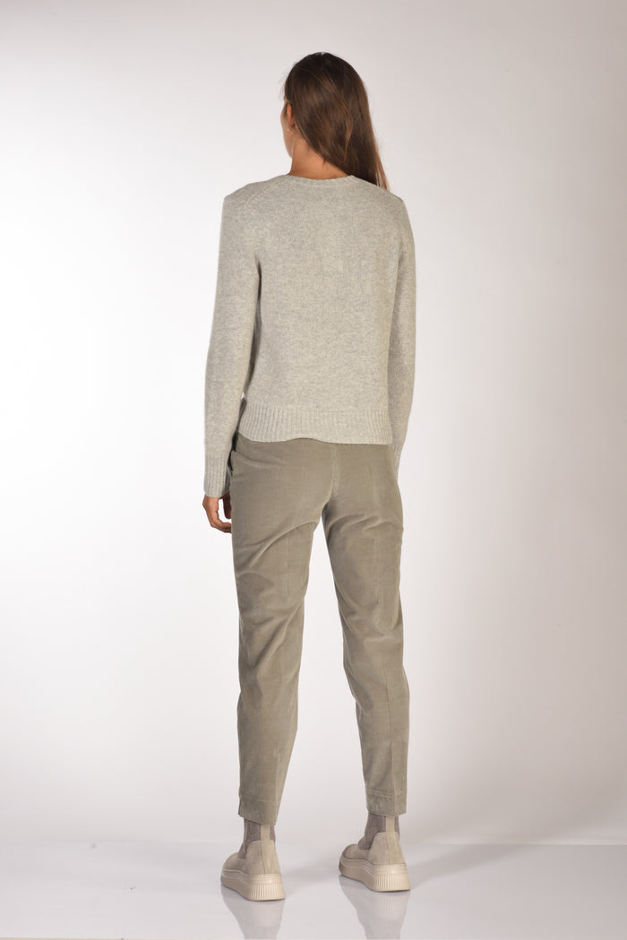 Allude Maglia Girocollo Grigio Chiaro Donna - 5
