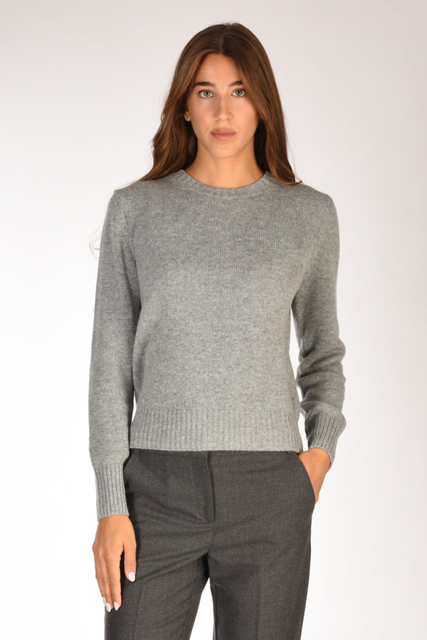 Allude Maglia Girocollo Grigio Scuro Donna