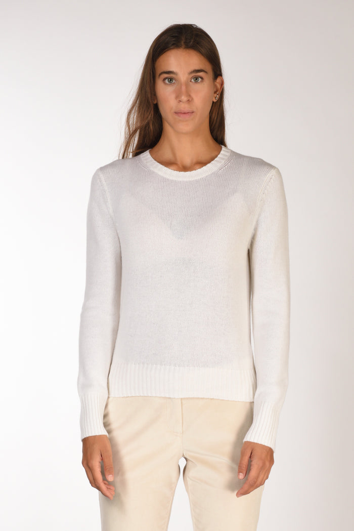 Allude Maglia Girocollo Bianco Donna - 2