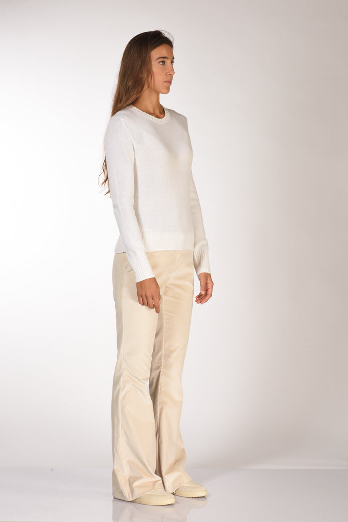 Allude Maglia Girocollo Bianco Donna - 4