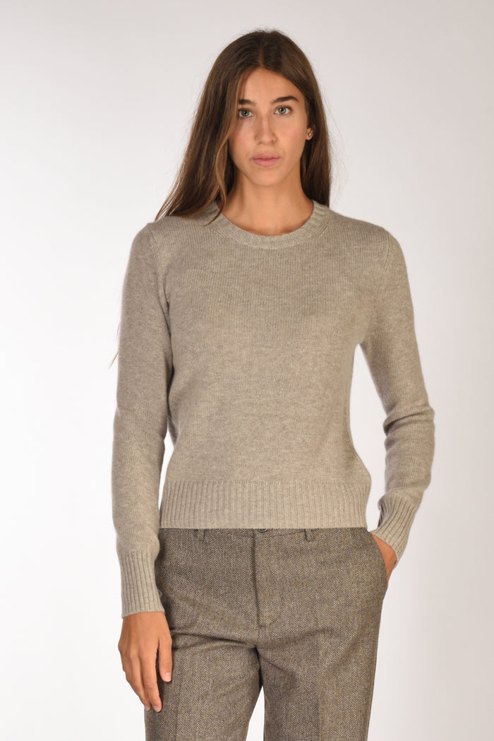 Allude Maglia Girocollo Beige Donna - 1