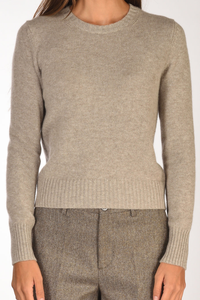 Allude Maglia Girocollo Beige Donna - 3