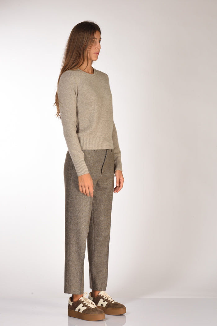 Allude Maglia Girocollo Beige Donna - 4