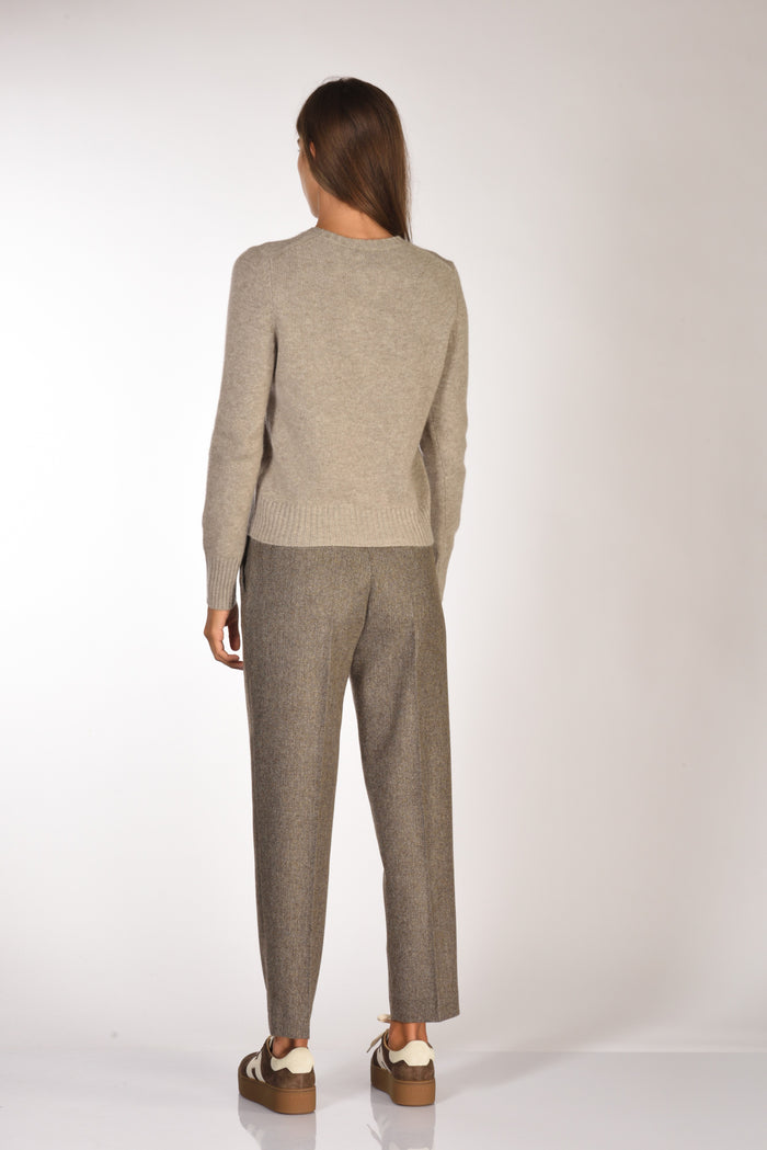 Allude Maglia Girocollo Beige Donna - 5