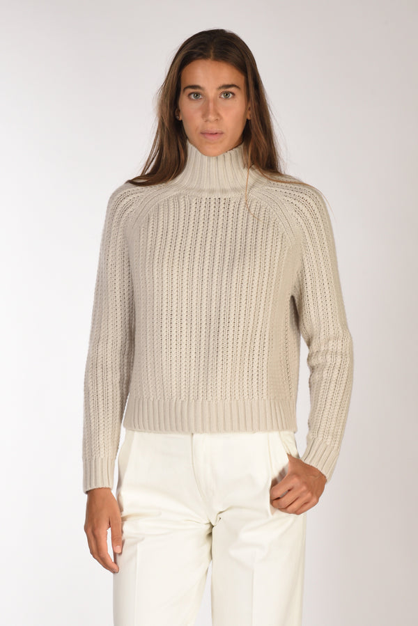Allude Maglia Lupetto Beige Chiaro Donna