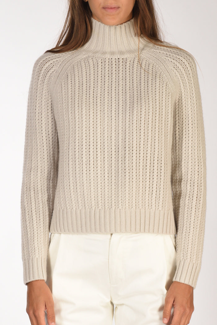 Allude Maglia Lupetto Beige Chiaro Donna - 3