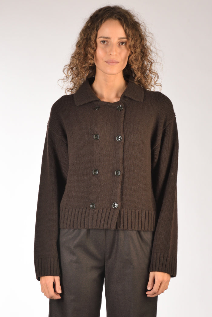 Allude Giacca Di Maglia Marrone Donna - 2