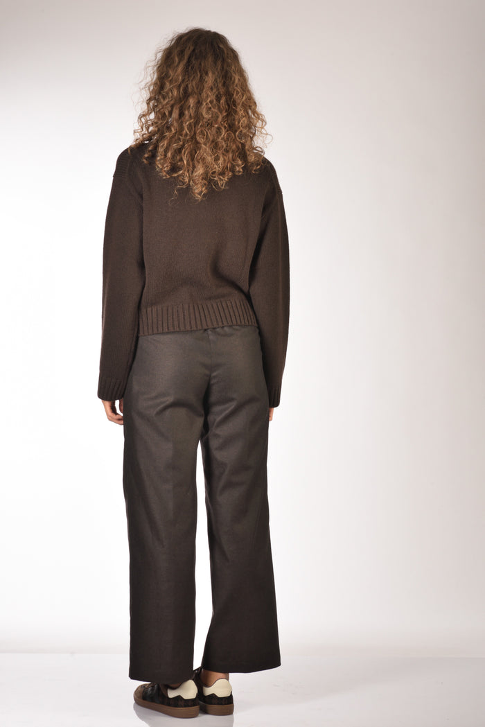 Allude Giacca Di Maglia Marrone Donna - 5