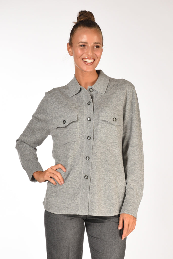 Allude Camicia Di Maglia Grigio Donna - 1