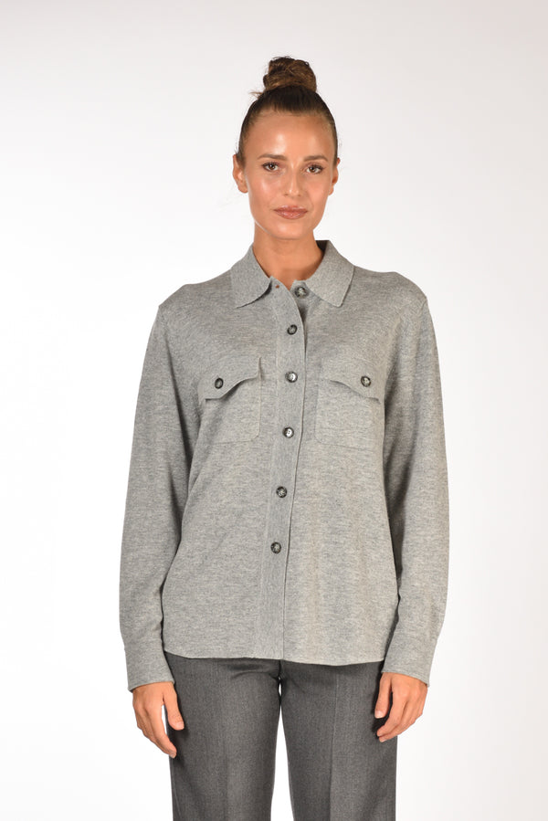 Allude Camicia Di Maglia Grigio Donna-2