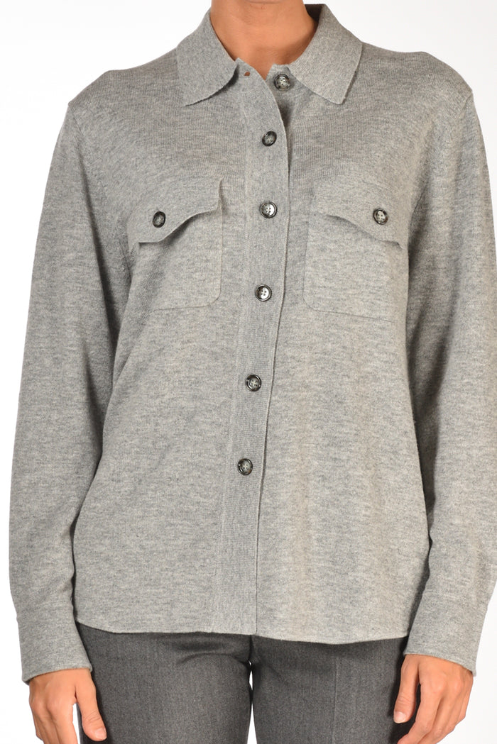 Allude Camicia Di Maglia Grigio Donna - 3