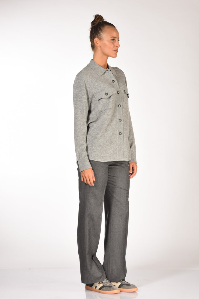 Allude Camicia Di Maglia Grigio Donna - 4