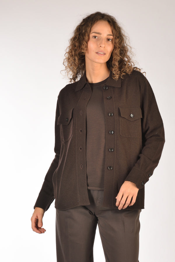 Allude Camicia Di Maglia Marrone Donna