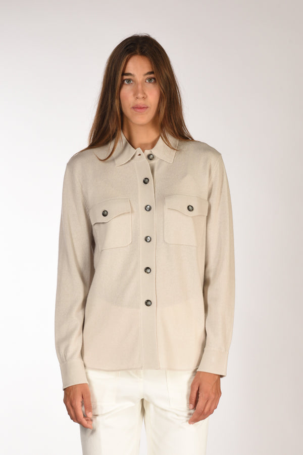 Allude Camicia Di Maglia Beige Chiaro Donna-2