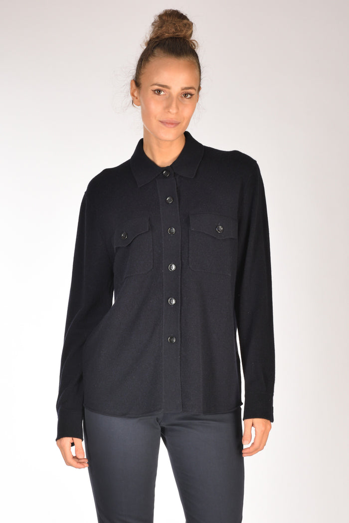 Allude Camicia Di Maglia Blu Donna - 1