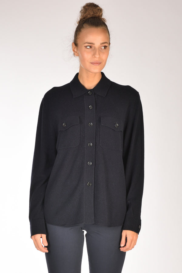 Allude Camicia Di Maglia Blu Donna-2