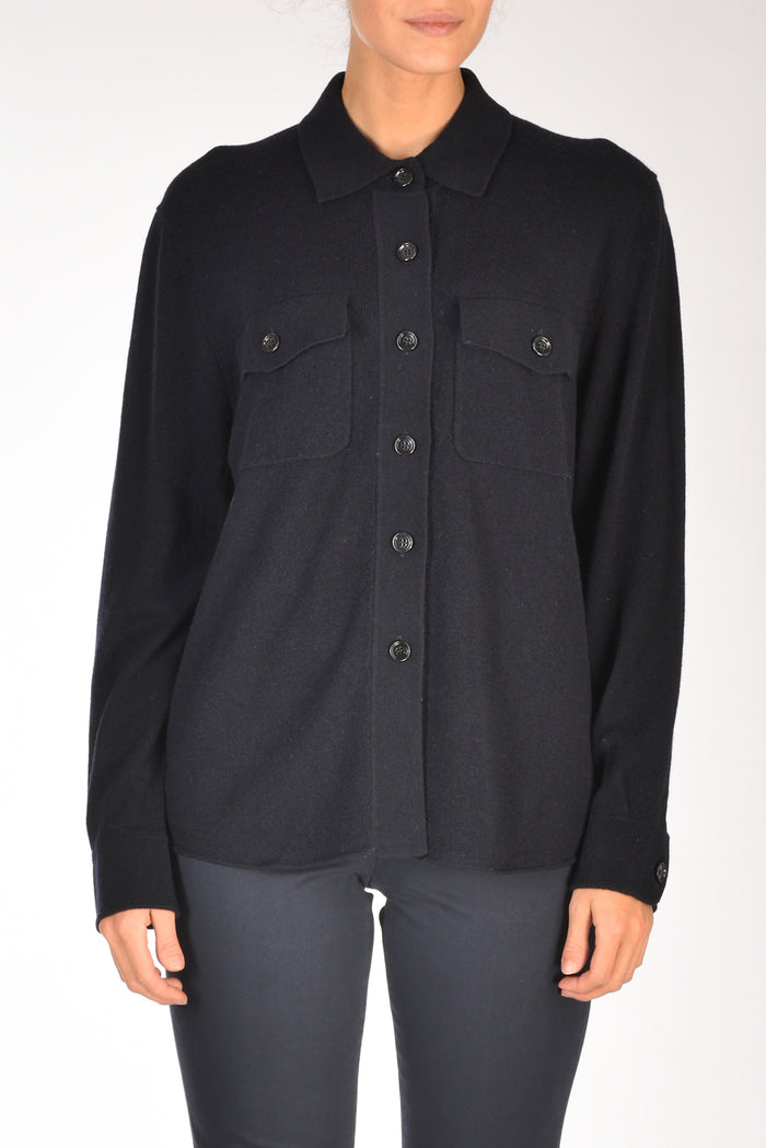 Allude Camicia Di Maglia Blu Donna - 3