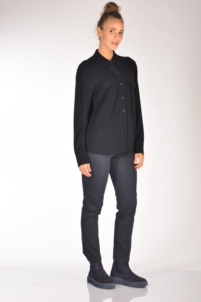 Allude Camicia Di Maglia Blu Donna - 4