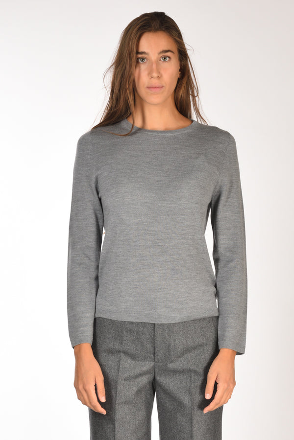 Allude Maglia Girocollo Grigio Donna-2
