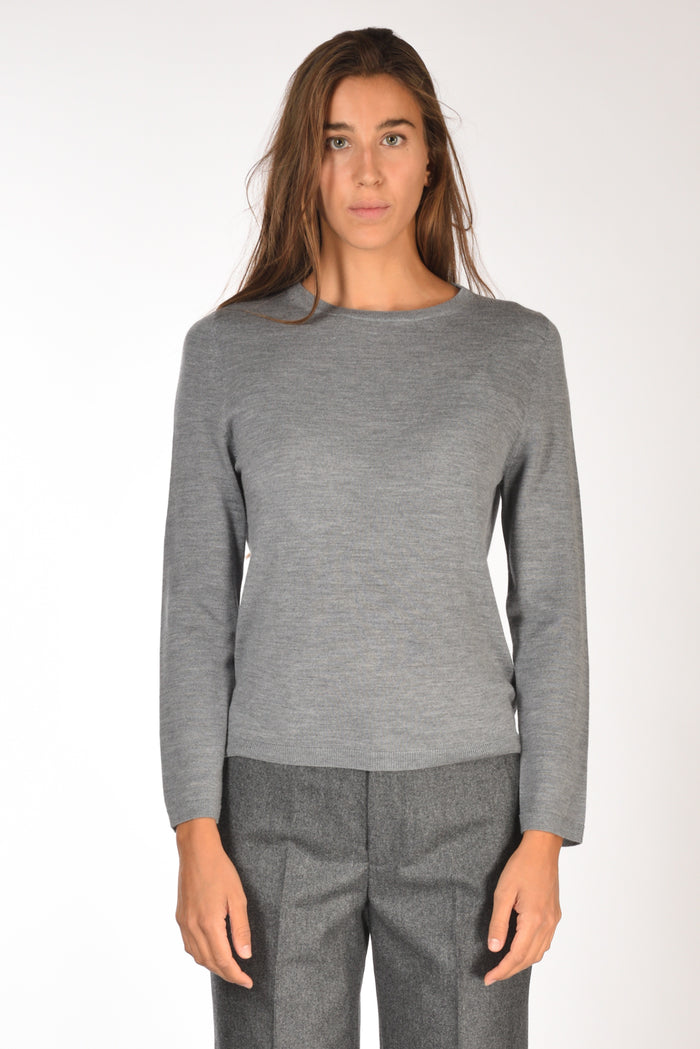 Allude Maglia Girocollo Grigio Donna - 2