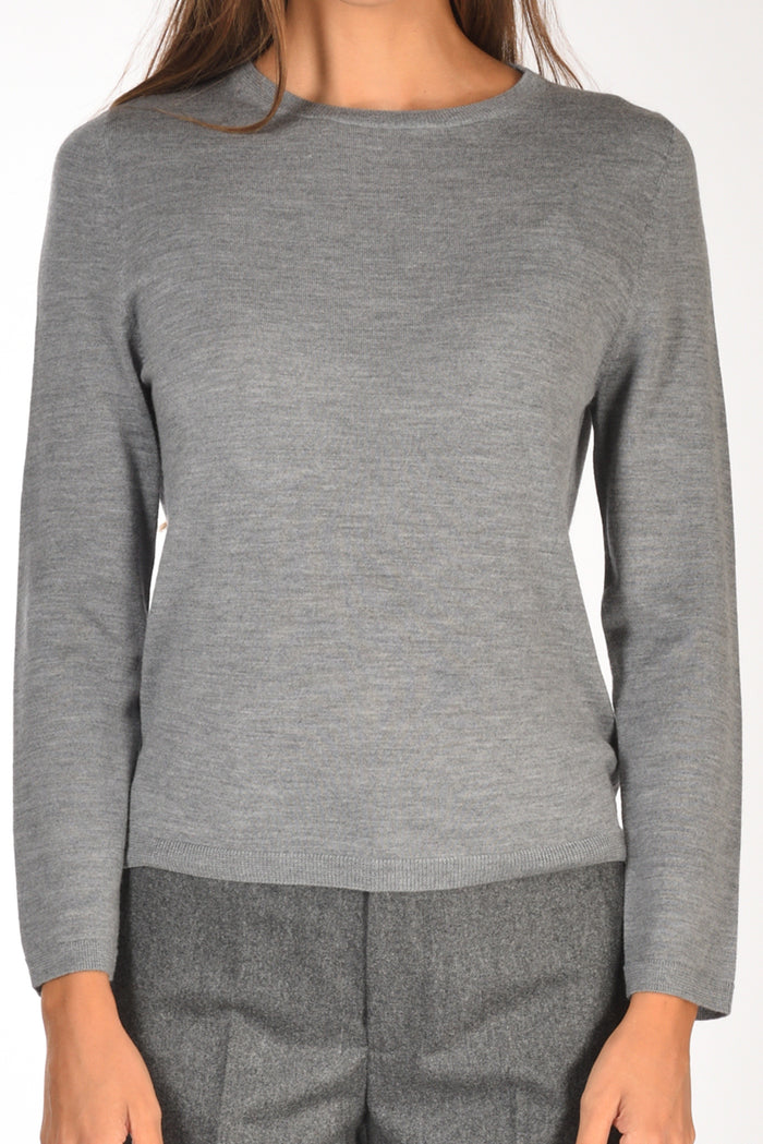 Allude Maglia Girocollo Grigio Donna - 3