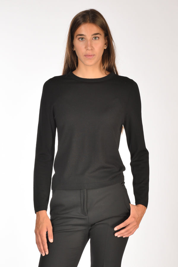 Allude Maglia Girocollo Nero Donna