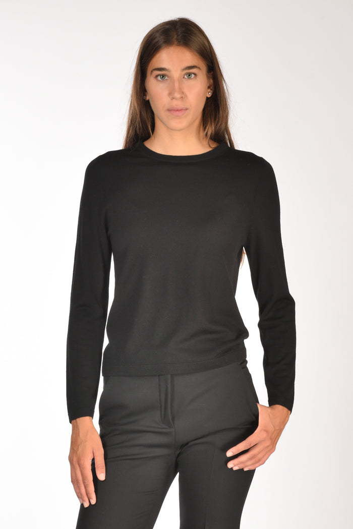 Allude Maglia Girocollo Nero Donna - 1