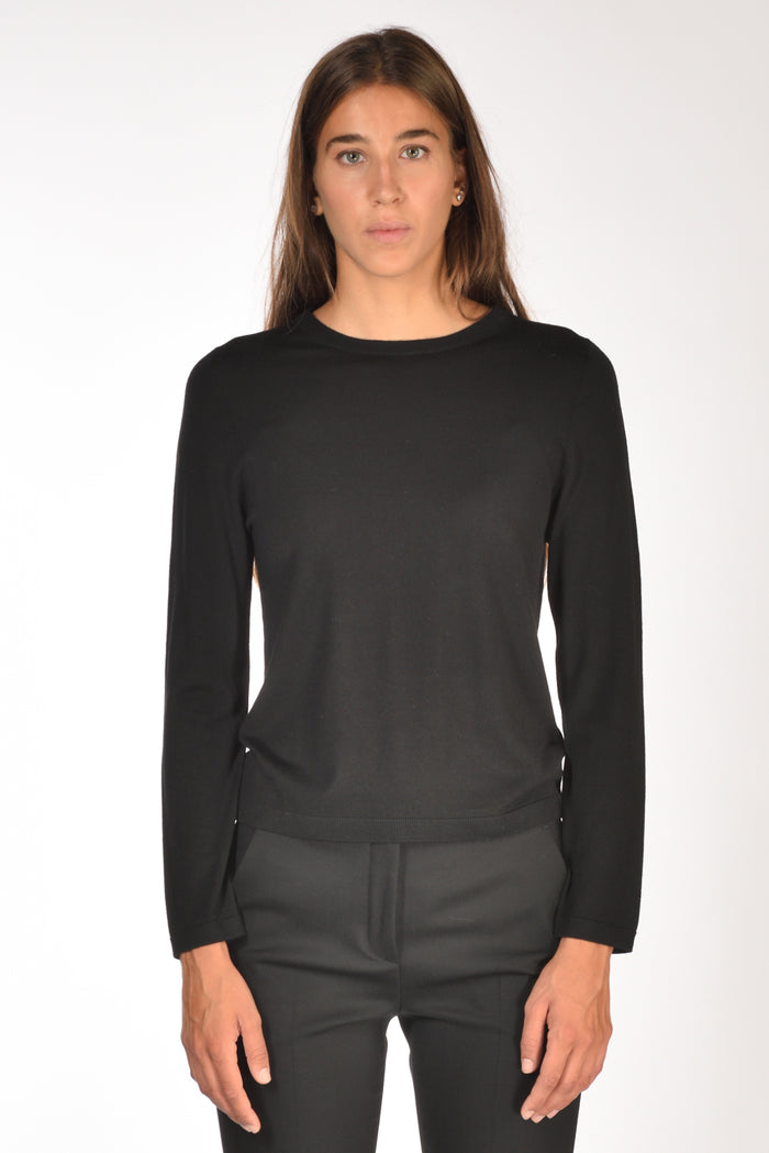 Allude Maglia Girocollo Nero Donna - 2