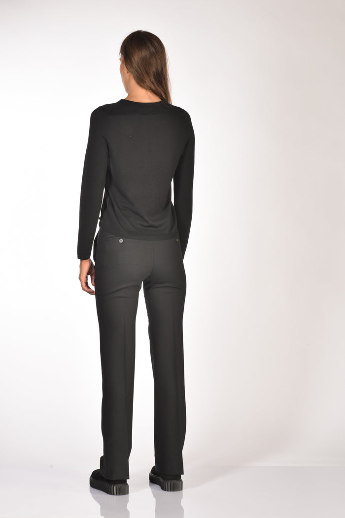 Allude Maglia Girocollo Nero Donna - 5