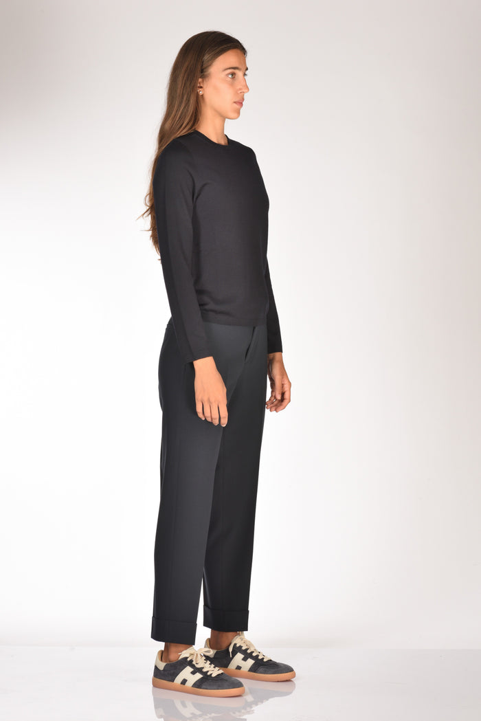 Allude Maglia Girocollo Blu Donna - 4